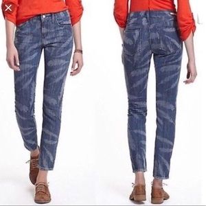 Pilcro Stet Feather Print Ankle Jean W25xL27.5